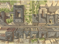 Veduta prospettica totale di via Garibaldi