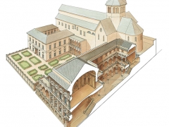 Sezione prospettica del palazzo di Nicola Grimaldi (Tursi)