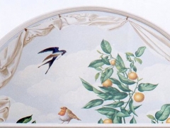 Lunetta con alberi di arancio