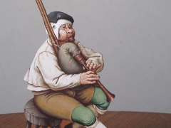 Guido Zibordi Marchesi presepe statuina suonatore